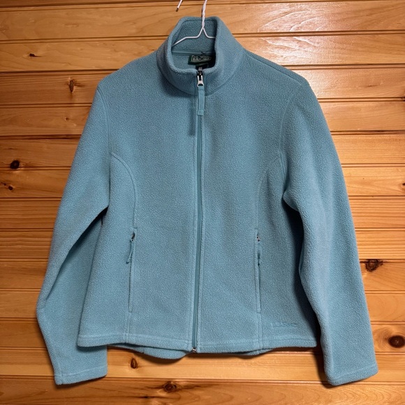 L.L. Bean Women’s Soft Blue Fleece Full Zip Jacket Small - Picture 1 of 4